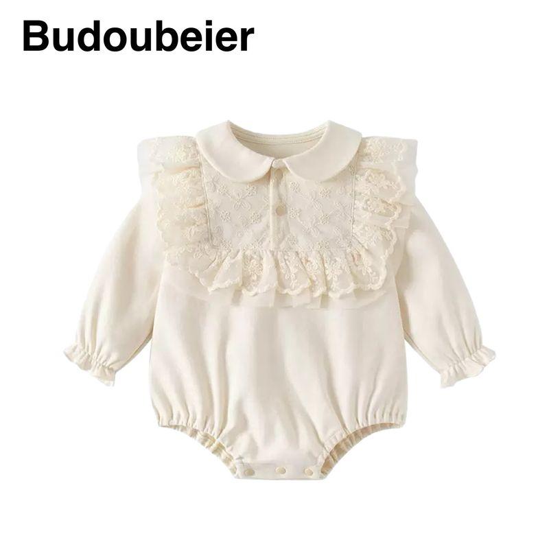 British Spring and Autumn Baby Clothes, Onesies for Girls, Newborn Baby Pure Cotton Class a Long-Sleeve Romper Ha Yi 80