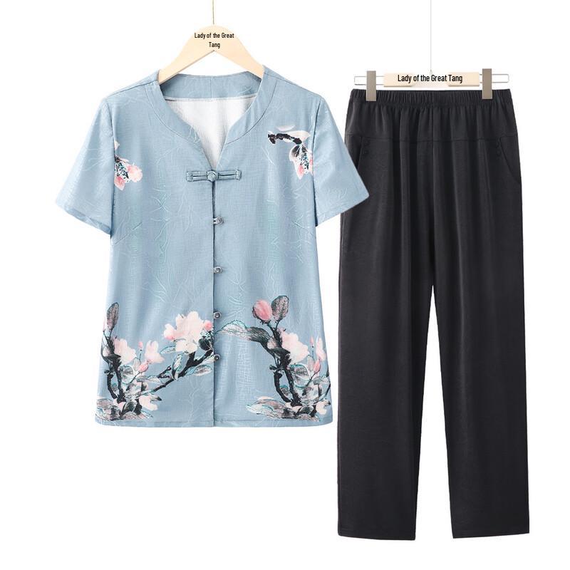 

Women s Summer Short Sleeve Stand Collar Set US 5