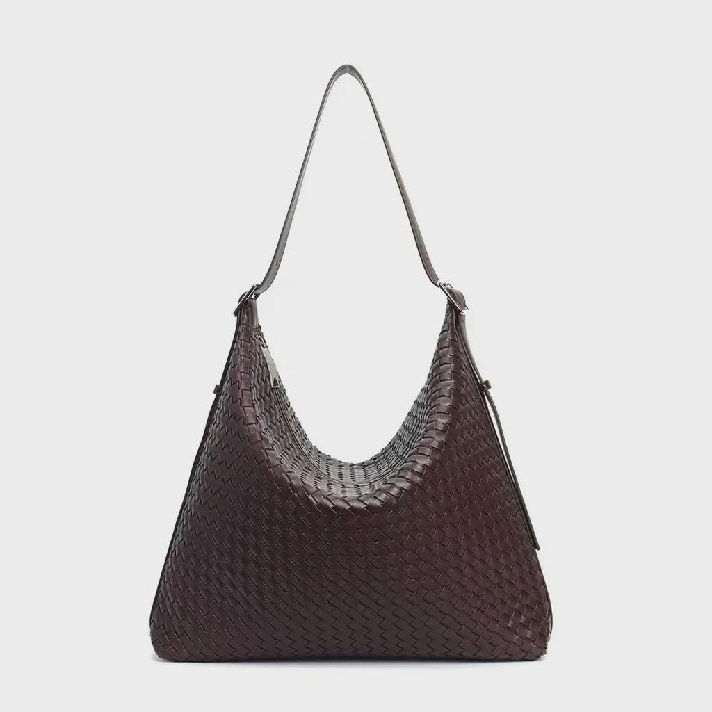 Borsa Tote da Donna in Vera Pelle Intrecciata a Mano in Pelle Bovina - Borsa a Spalla Versatile di Grande Capacità per il Pendolarismo