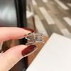 Luxury Zircon Water Drop Open Rings For Women Girl Exquisite Double-Layered Adjustable Finger Ring Wedding Jewelry Gift