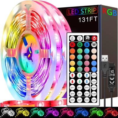 Multi Length RGB LED Strip Lights 44 Key Remote Control for TV Backlight Bedroom Party Wall Decor 1m To 40m