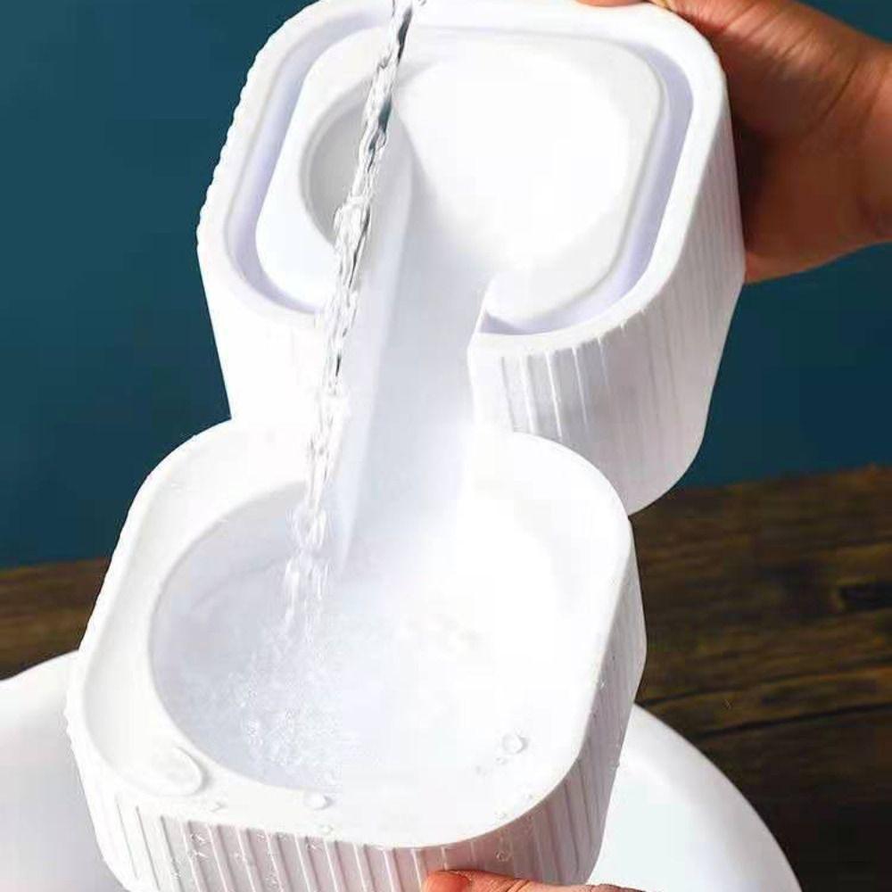 Non-slip Automatic Pet Feeder Drinking Fountain Plastic Cat Water Dispenser Detachable Cat Food Bowl For Dogs Puppy Cats