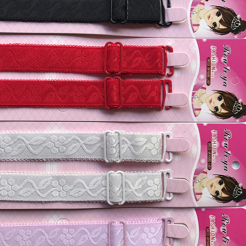 1 Pair 1.8cm Width Women Slip Resistant Bra Straps Women Double Shoulder Elastic Length 30cm Lady Bra Strap Accessories