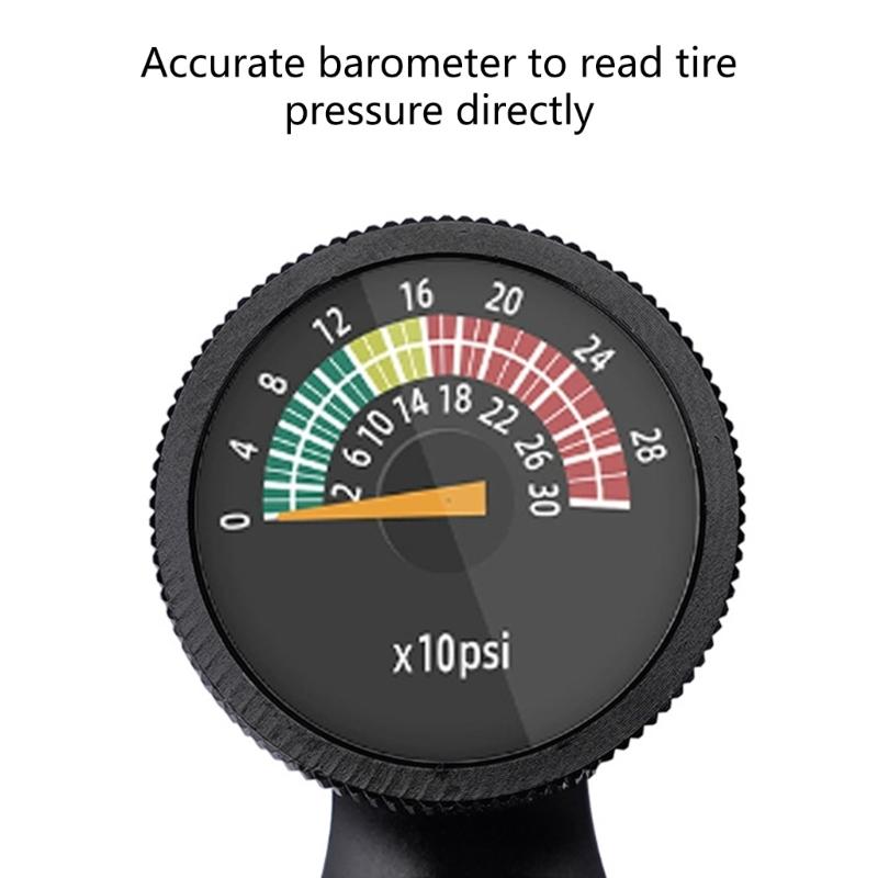 Portable CO2 Inflator Head Road Bike Tire Inflator CO2 Tyre Filler Air Pumps with Pressure Gauge & Insulated Sleeve