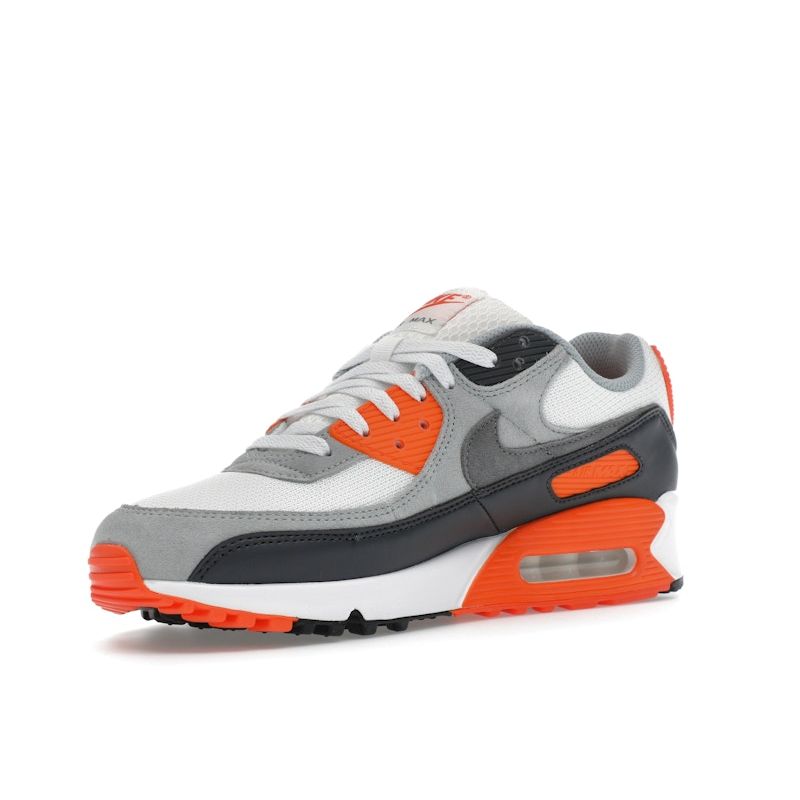 Nike Air Max 90 Safety Orange Men Sneakers White Dark-Smoke-Grey DM0029-108