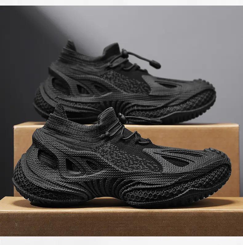 

Men s Sock Sports Shoes, Lace Up Breathable Lightweight and Breathable Running Shoes, Fashionable Gym, Jogging and Daily Walking 39 чёрный