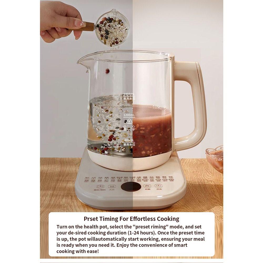 1.8L Electric Kettle 2H Keep Warm Healthy Herbal Tea Maker New Health Pot  Kitchen