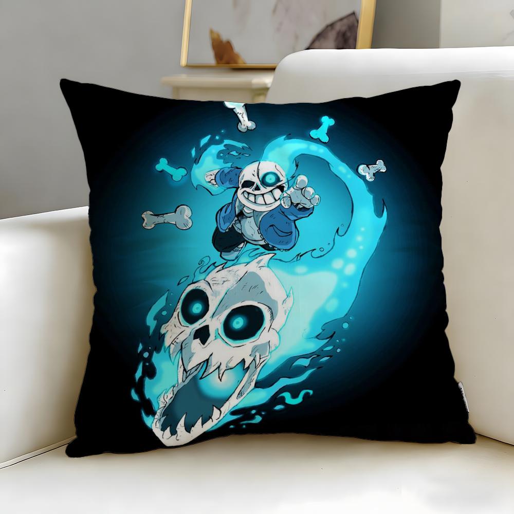 classic game Undertale Cushion Cover Soft  EasyWash Pillow Case  Versatile for Couch Bed Travel and Office
