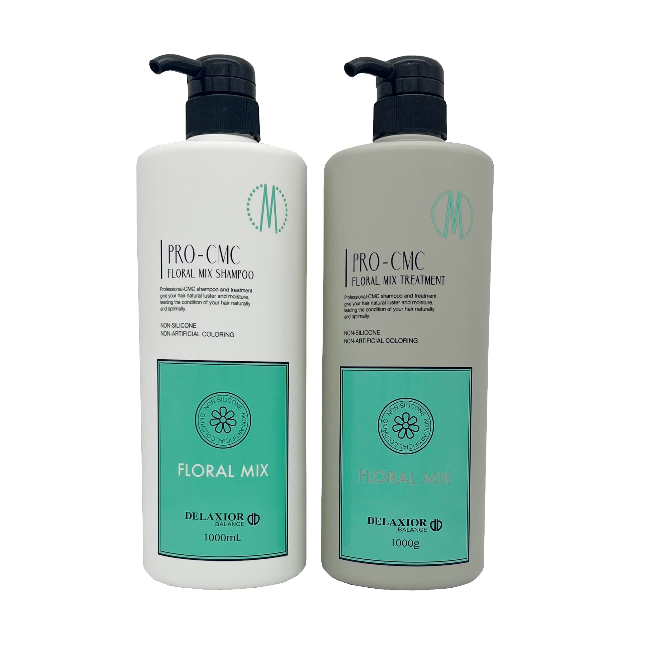 

Deluxio Pro CMC Floral Mix Shampoo & Treatment 1000ml Set Chiyoda Chemical