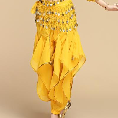 Belly Dance Pants Chiffon Pants Indian Dance Spinning Pants Leg Binding Sequin Dance Pants Performance Pants
