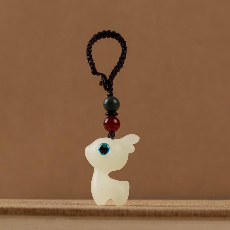 Luminous Little Deer Keychain Pendant - Cute Travel Safe Ornament for Men & Women
