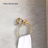 WOLIBEER Crystal Gold Toilet Paper Holder Hand Towel Ring Crystal Bathroom Accessories Set Modern Paper Towel Holder Include 2 Pieces Bathroom