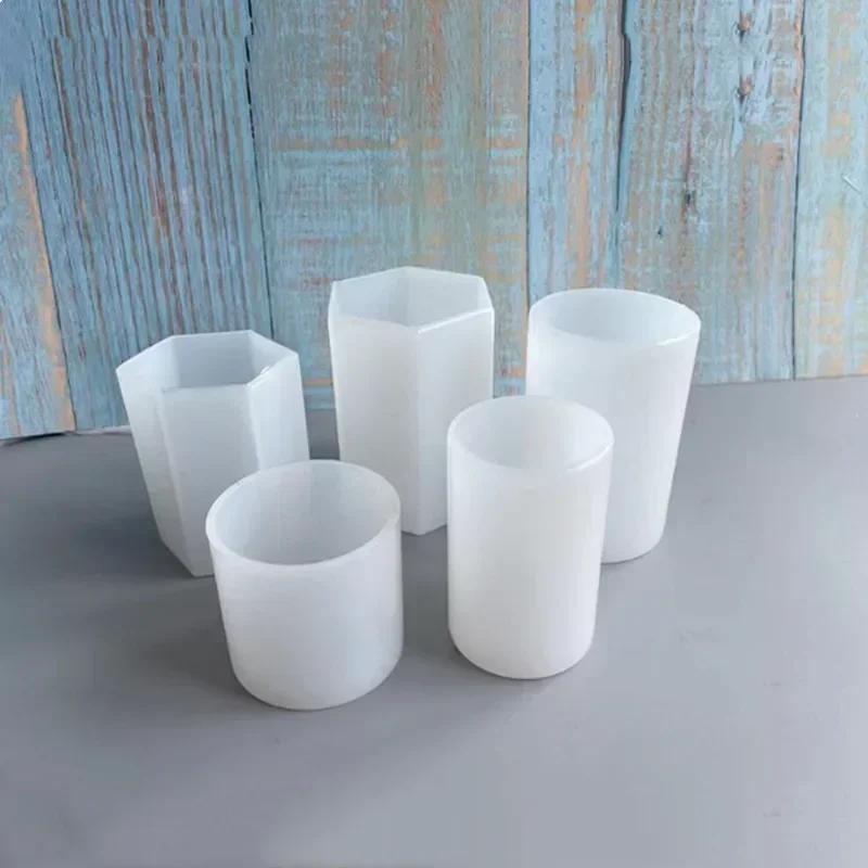 3D Cylinder Shape Candle Silicone Mold DIY Cented Candle Soap Mould Craft Gift Making Plaster Resin Wax Homemade Decoration