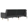 2 Seater Sleeper Sofa in Dark Gray Fabric