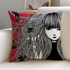 Emily the Cool StrangS Cushion Cover Breathable and skinfriendly linen pillowcase square removable and washable cushion