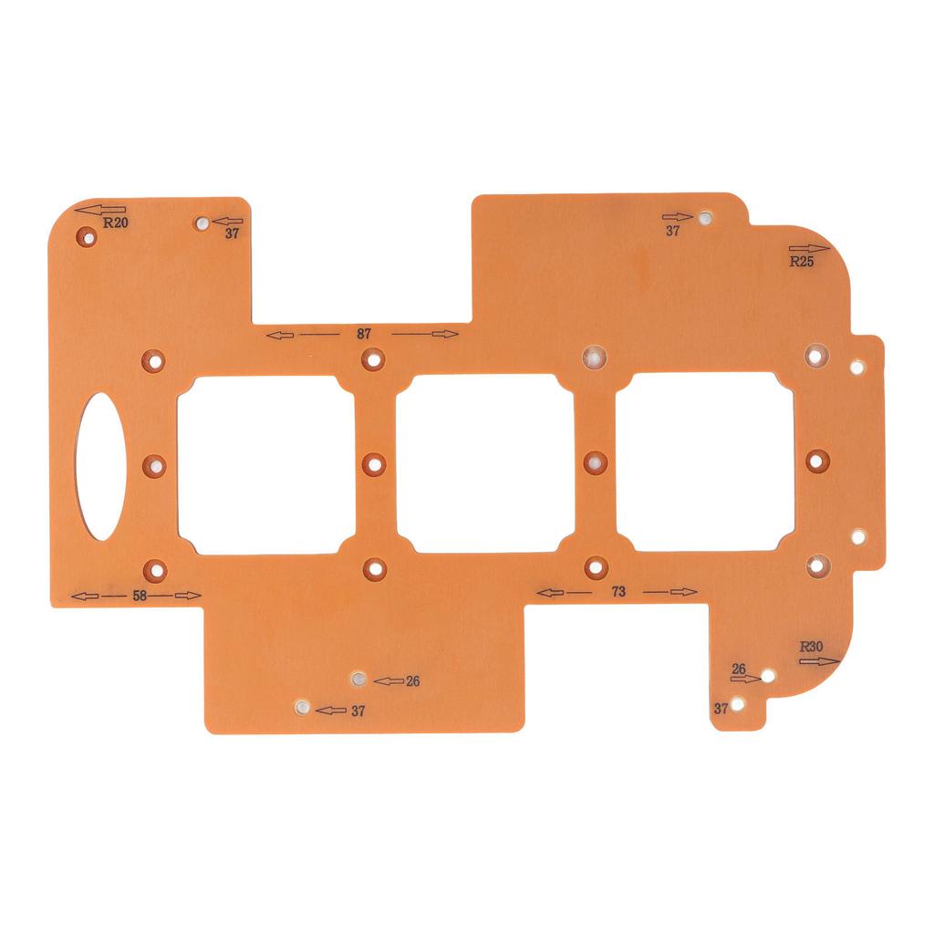 Woodworking Corner Radius Template Cutting Jig 3 In 1 Various Size for Furniture Making Trimming Wardrobe Slotting 7x7cm