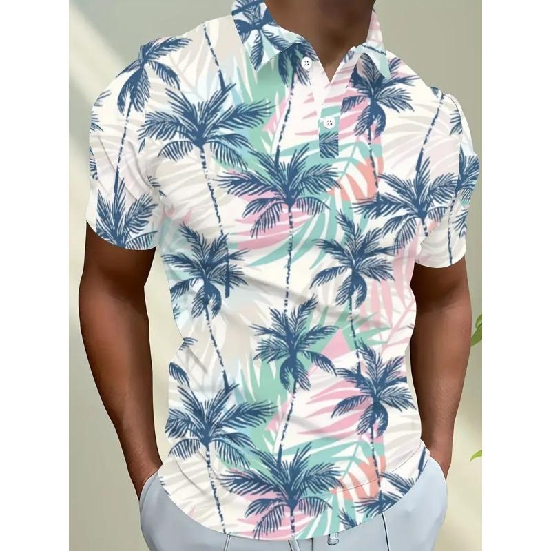 New Product New Men's 3D Printed Trendy Casual Versatile Summer Versatile Short Sleeve Polo Shirt
