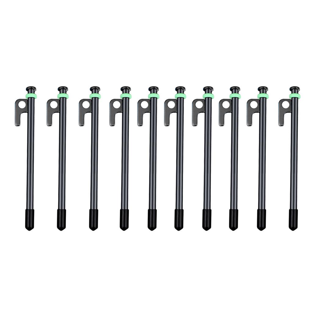 10 Stück Zeltnägel Metall, 12 Zoll Camping-Erdnägel mit Leuchtring für erhöhte Sichtbarkeit, Langlebige Bodenheringe für Outdoor-Abenteuer