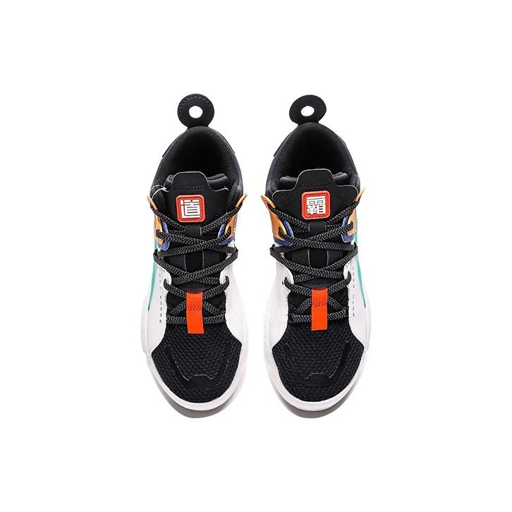 Anta Badass Lifestyle Series Color-Block Casual Mid-Top Sneakers Men Sneakers Blue Black Green 112048080-3