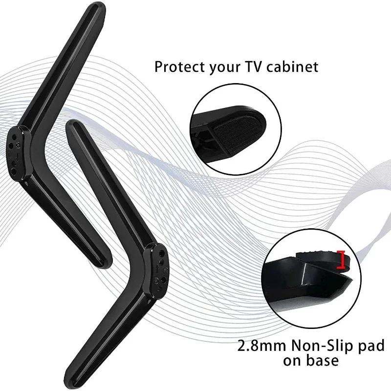 32-65 Inch Universal TV Base Pedestal Feet TV Stand Mount Table Top Desktop Bracket Accessories With Screw Sets