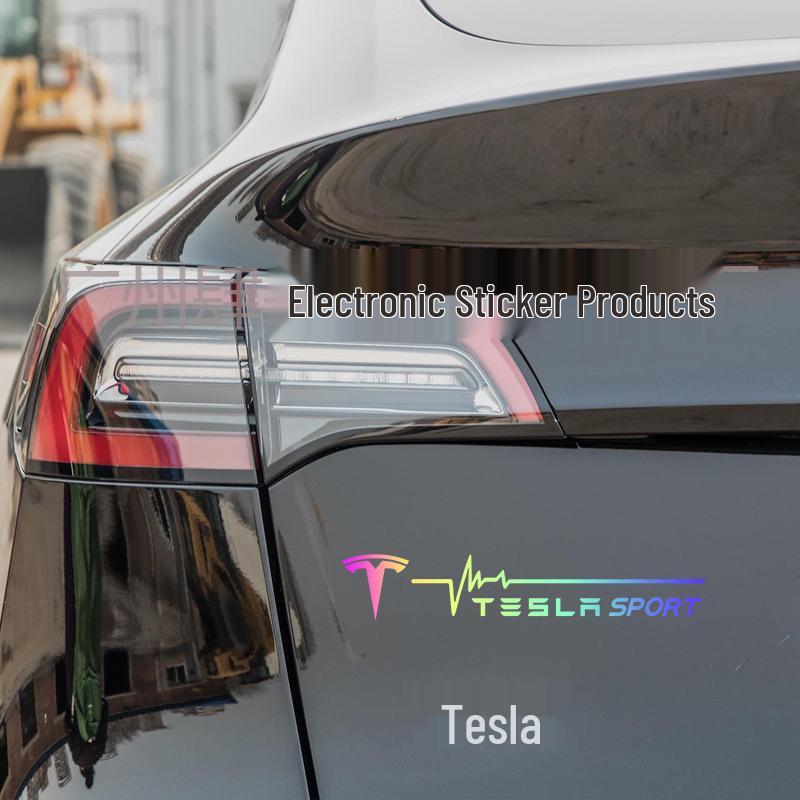 Tesla Model 3/Y/X/S Bumper & Window Seven-Color Decorative Stickers