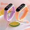 Fashion Sports Bracelet with LED Display, Rounded Dial, Adjustable Silicone Strap, Digital Watch