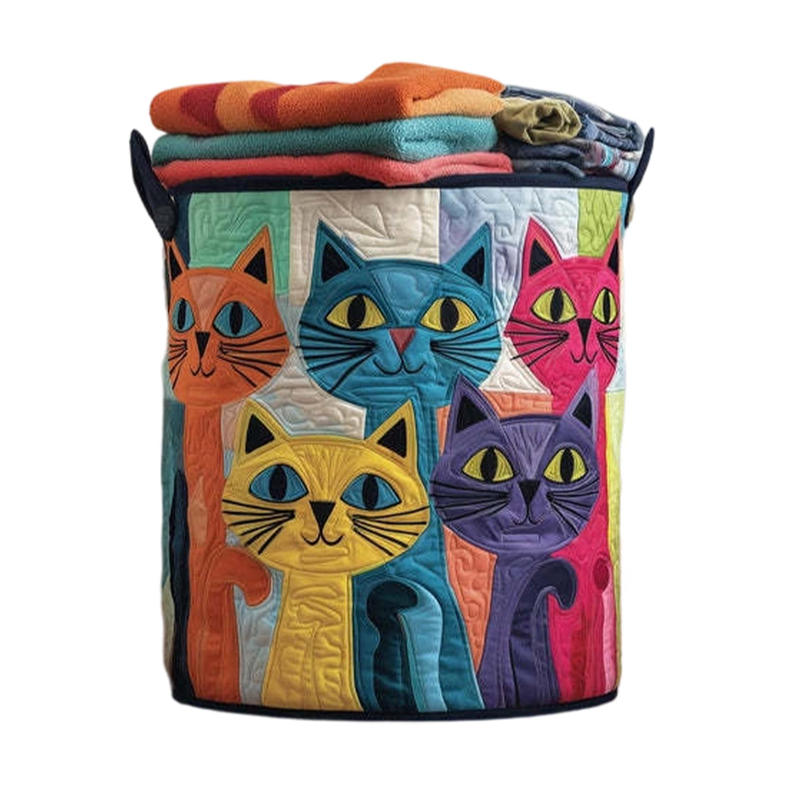 

Круглая корзина для белья, Домашняя корзина для хранения, Корзина для грязного белья, Корзина для хранения, Тканевая корзина для хранения, Большой объем хранения. One Size