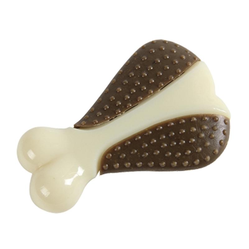 Игрушка кость для собаки, жевательная игрушка для собаки для агрессивных жевателей, нейлоновая, со вкусом говядины, прорезыватель для зубов собаки, неразрушимая игрушка для прорезывания зубов собаки, молярная игрушка для собаки L