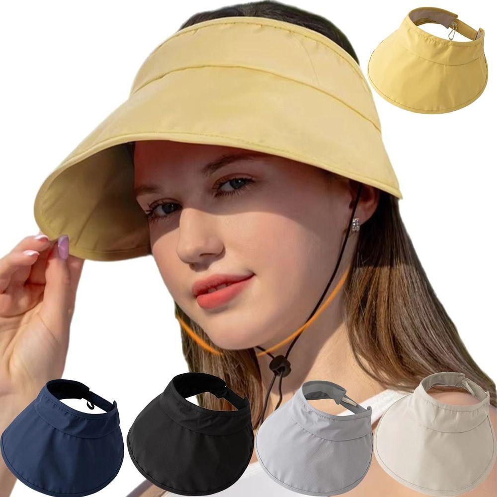 Breathable Large Brim Sun Hat UV Protection Empty Top Hat Creative Woman's Sunshade Hat Travel