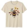 Bumblebee Floral Illustration TShirt Nature Wildlife Gift For Him And Her