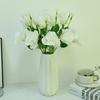 3Pcs Simulated 20.47 inch Silk Cloth 2 Platycodon Green Plants for Outdoor Courtyard Festival Ceremony Decoration