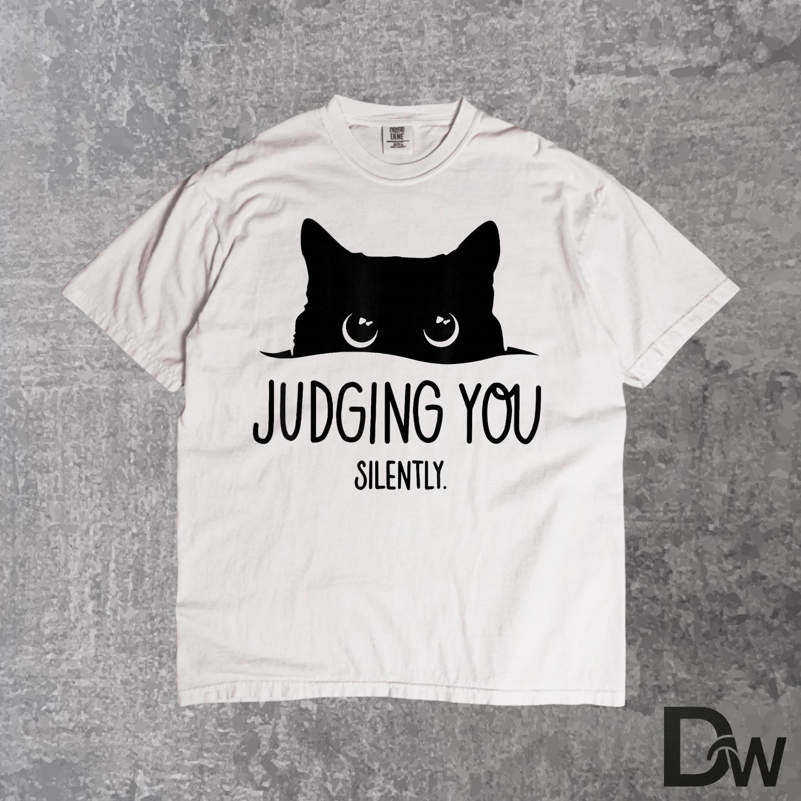 Cat Judging You Silently, Funny Cat T Shirt, Sarcastic Cat Meme Tee, Introvert Humor Shirt, Cute Judgy Cat Graphic Tee 4XL