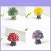 Natural Crystal Mini Tree Decor With Geometric Shape For Home Office Desk Gift