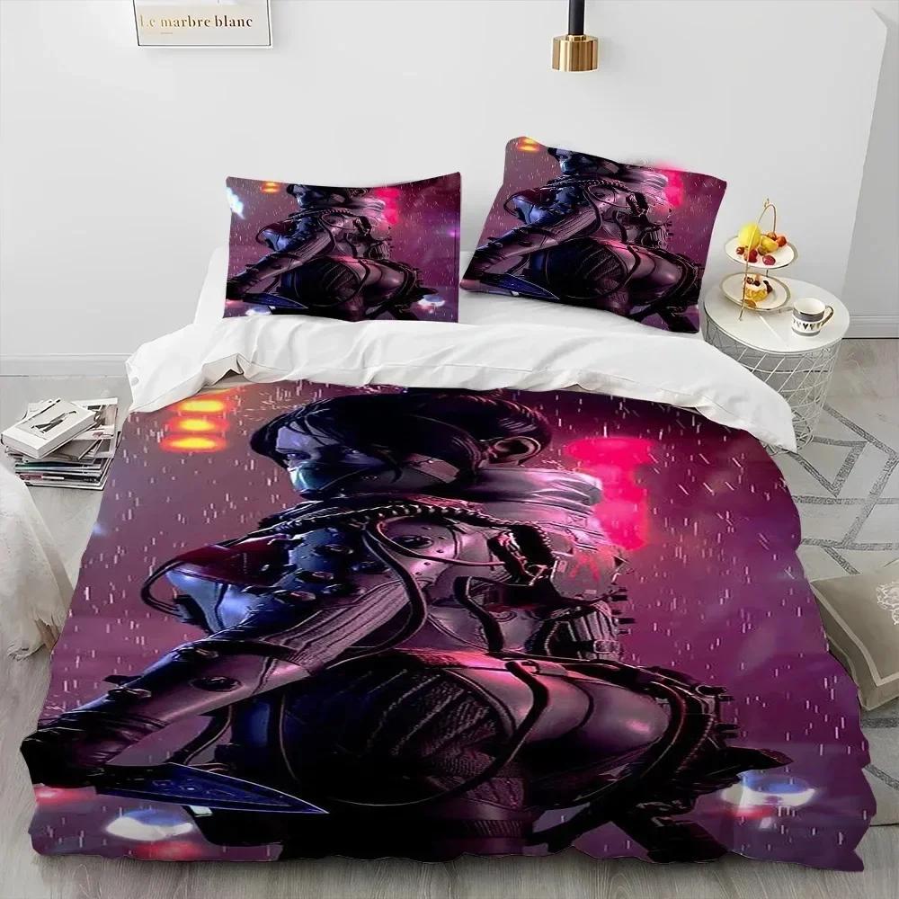 A-Apex Legends Game Gamer Cartoon Comforter Printed Duvet Cover Pillowcase Bedding Set Linen Sheet Quilt Cover Queen King Size