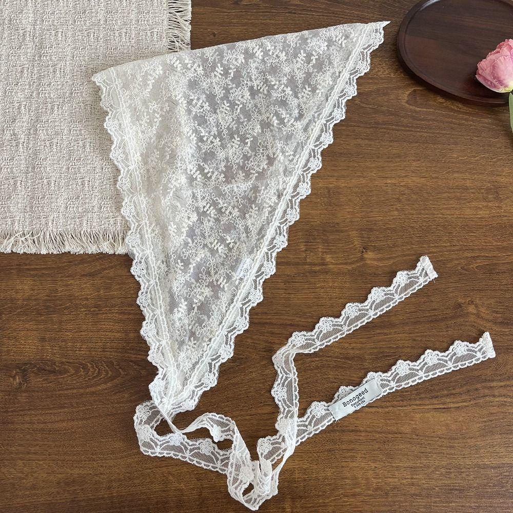 Embroidered Lace Triangle Scarf Ethnic Style Skirt Curtain  Scarf Accessories