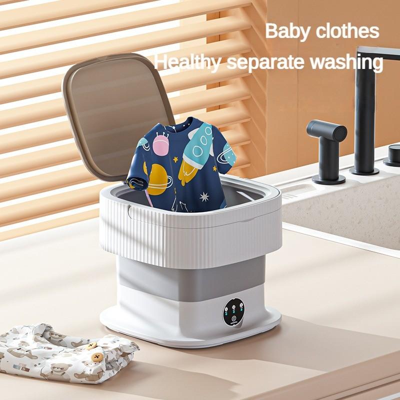 6L/10L Household Large Capacity Underwear Washing Machine Foldable Electric Washer Portable Mini Travel Washing Device