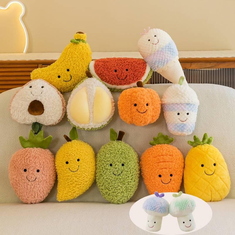 Realistic New Fruit And Vegetable Plush Toys For Kids Birthday Gifts
