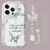 Butterfly Bow Phone Case With Lanyard for Samsung Galaxy S22 S23 S21 Ultra Plus S20 FE A24 A14 A34 A35 A05 A05S A53 A33 A52 A32