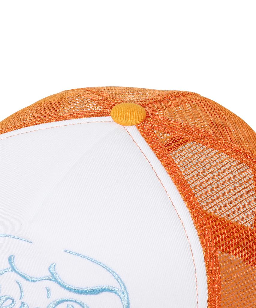 Syupeodeulai Surf Mesh Trucker Ball Cap Orange