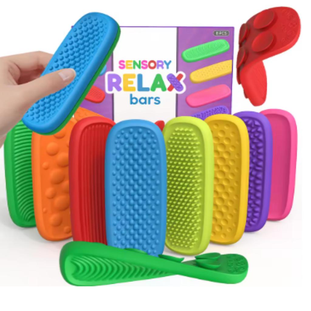Silicone Sensory Strip Fidget Toys Kids Autism Decompression Calming Fidgeting Toy Adults Stress Desk Anxiety Relief Sensory Toy