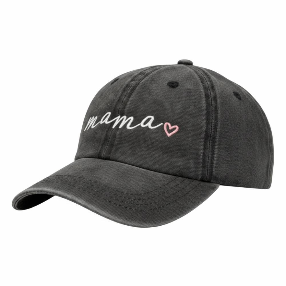 Adjustable dad mama mini Love Caps Washed Cotton Embroidery Baseball Cap Gifts