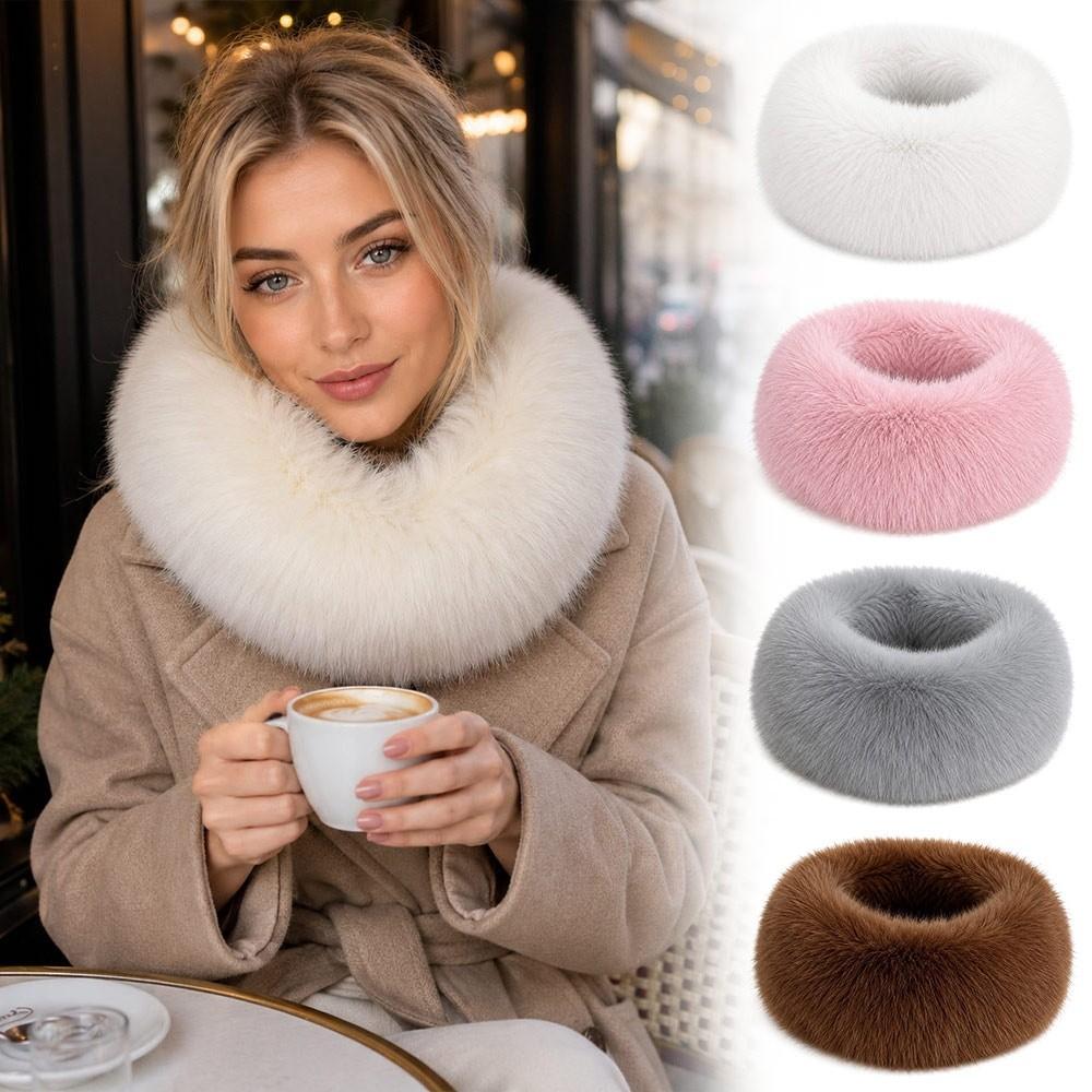 Soft Plush Texture Neck Scarf Solid Neck Wrap New Plush Neck Muffler Winter Accessory