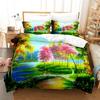 Bedding Kit Oil Painting Starry Sky Pattern Two-Piece Set 3D Digital Printing Three-Piece Set
