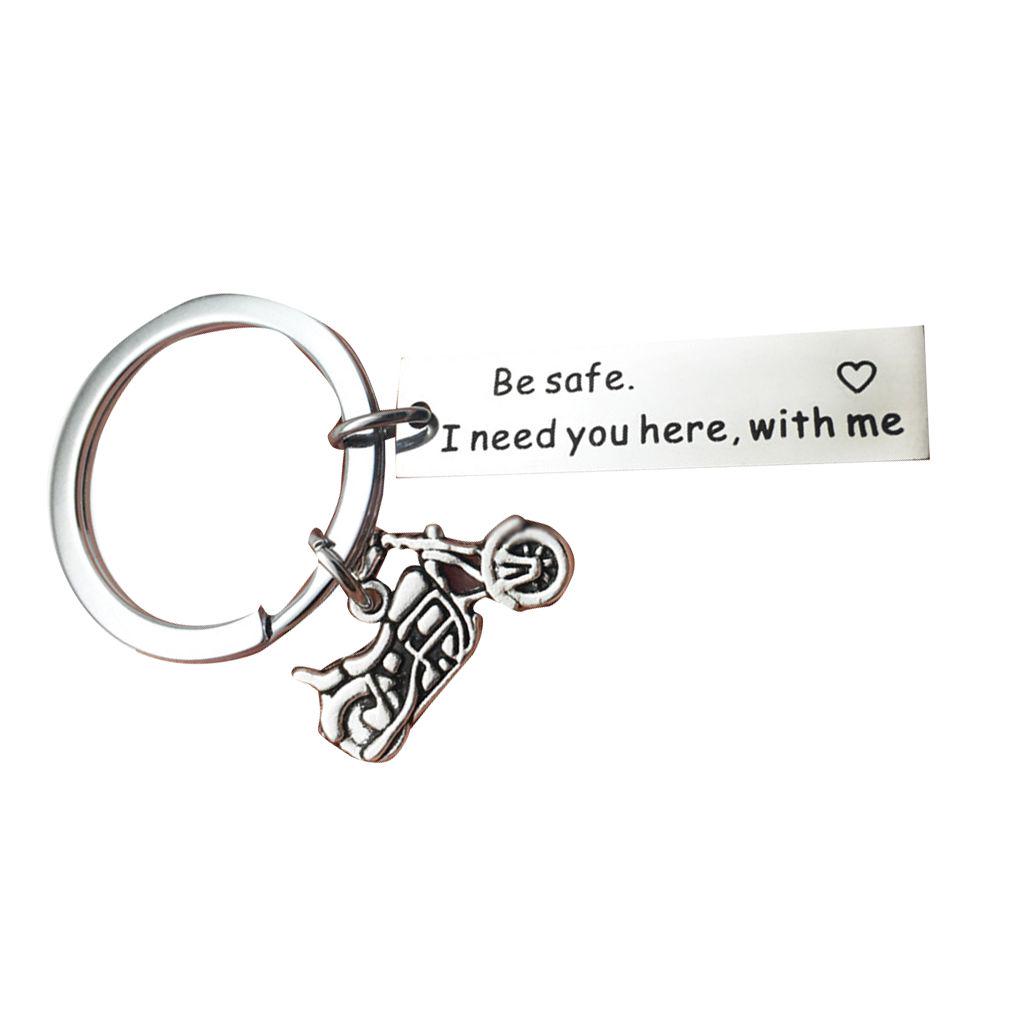 Stainless Steel Custom Keychain Engraved Letters Text Personalized Keyring Men Stainless Steel Custom Keychain Engraved Letters Text Personalized Keyring Men