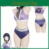 Stilvoller Naruto-Themen-Lila Badeanzug Cosplay-Outfit für Jugendliche