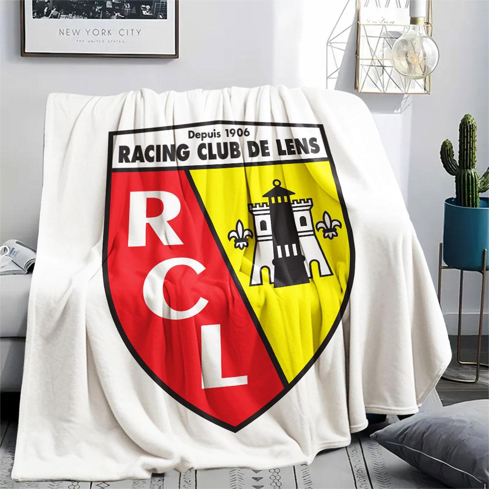 RC Lens Printed Flannel Blanket, soft throw for bedroom sofa, washable,soccer fan merchandise, great gift.