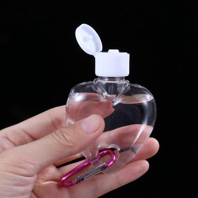 50ml Transparente Leere Flasche Parfüm Alkohol Behälter Lotion Glasbehälter Blatt Herz Sprühflasche mit Metallhaken