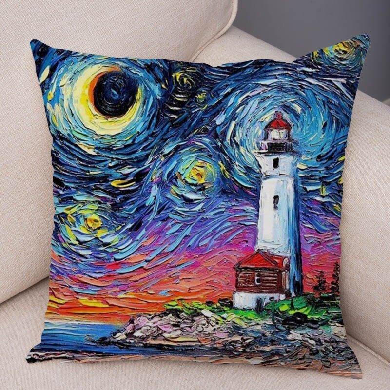 Animal Oil Painting Patterns Throw Pillow Cover With Short Plush Print Living Room Sofa Decoration Cushion Cover Pillow Covers