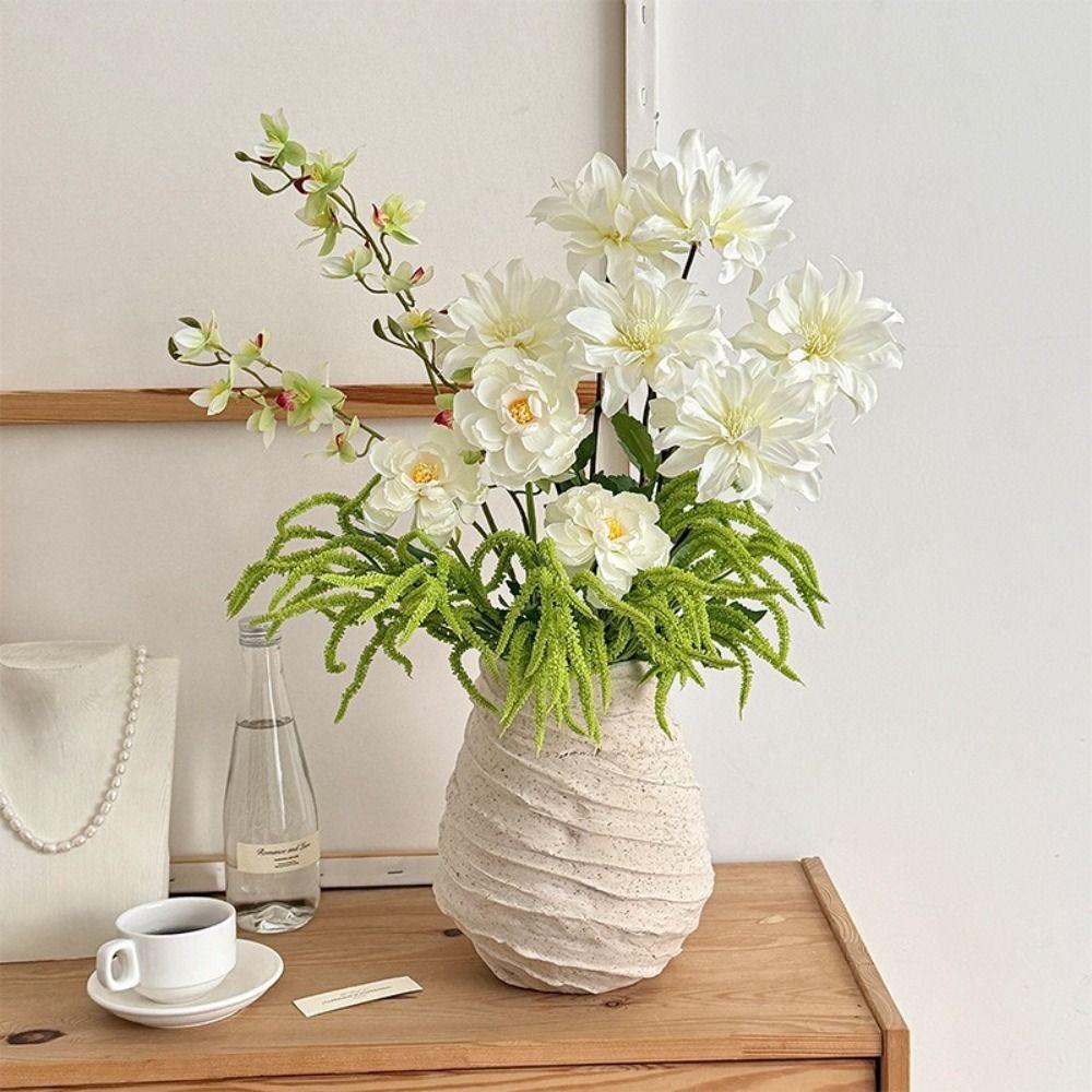 Green Artificial Plants Silicone Simulated Green Plant Lifelike Palm Vine  Home Decor