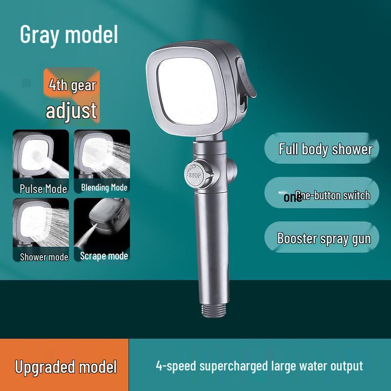 5-Speed Handheld Shower Head with Large Panel & Water Filter for Enhanced Bathing Experience